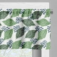 thumbnail image 3 of Ambesonne Exotic Valance Pack of 2, Modern Botany Jungle Leaves, 42"X18", Slate Blue Green White, 3 of 5