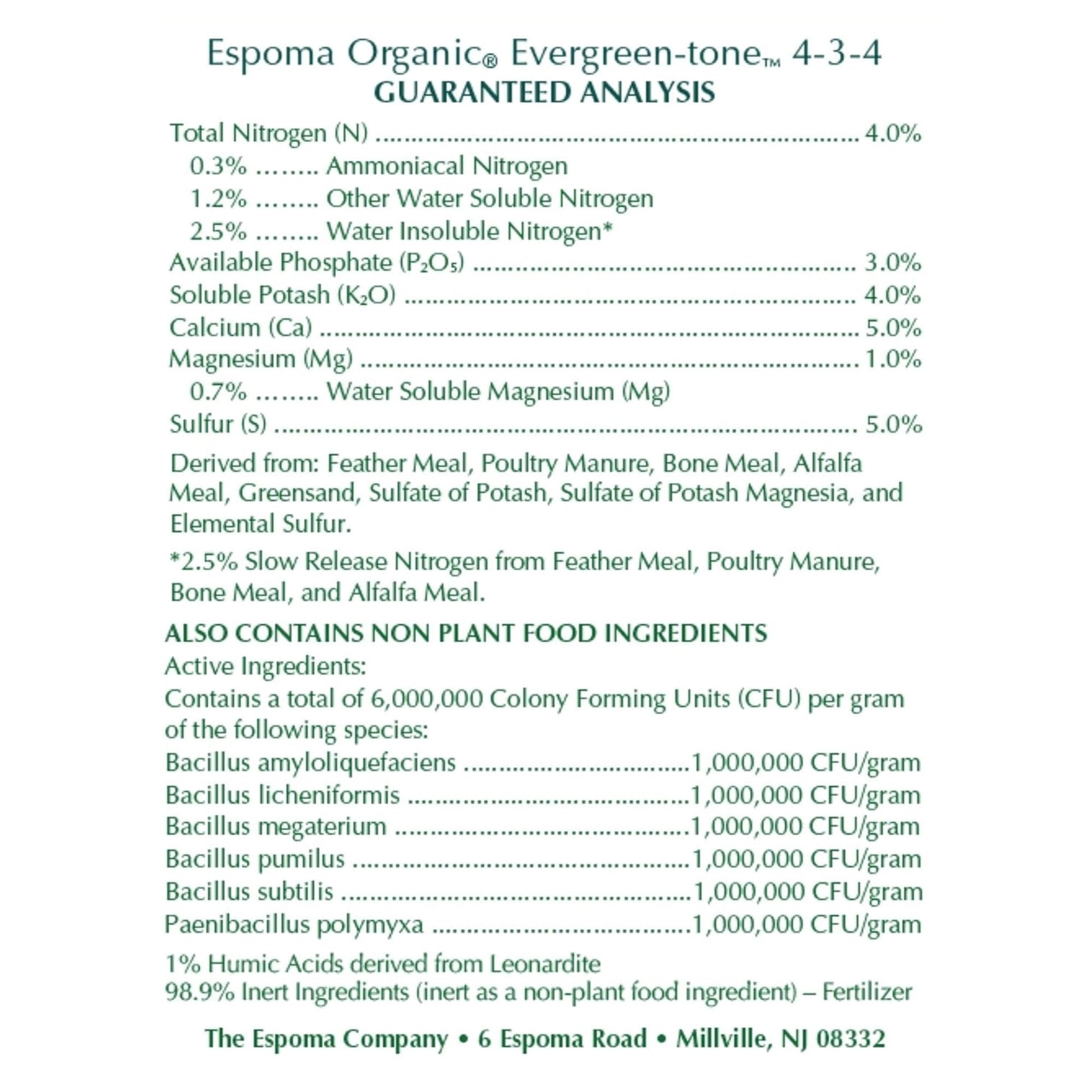 Espoma  18 lbs Evergreen Plant Food — Outdoor & Indoor Plant Use, Easy Application
