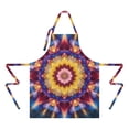 thumbnail image 2 of Colorful Tie Dye Flower Mandala Pattern Apron-Garden Aprons for Women with Pockets-Cotton Linen Waterproof Kitchen Cooking Gardening Aprons Adjustable for Kitchen,Cooking,BBQ and Salon 33x27 Inch, 2 of 7