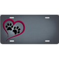 thumbnail image 1 of Offset Paw Prints With Heart License Plate, 1 of 1