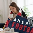thumbnail image 5 of New England Print Blanket American Football Throw Blankets Couch Sofa Bed Stuff Decor Gifts Merch Soft Cozy Fleece Plush Warm Flannel Bedding for Team Fans Men Women Teen Adults 40"x50", 5 of 6
