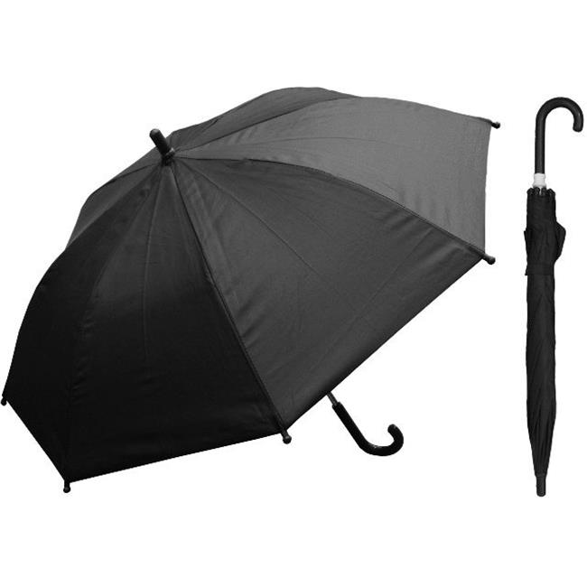 32 in. Childrens Solid Black Umbrella, 3 Piece