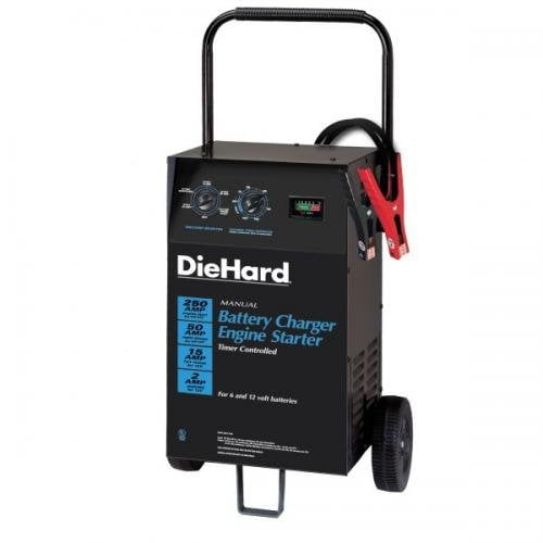 DieHard 71240 Wheeled Battery Charger / Engine Starter for 6 and 12-Volt  Batteries 