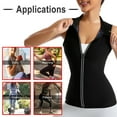 thumbnail image 4 of Valcatch Women's Sauna Sweat Vest, Zipper Front Slimming Sleeveless Workout Top, Fitness Sweat Shirt, 4 of 8