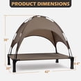 thumbnail image 5 of Niubya Cooling Elevated Dog Bed, Portable Raised Pet Cot with Removable Canopy and Washaumble Mesh,Medium, Brown, 5 of 7
