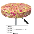 thumbnail image 4 of Lsque Yellow Flowers Round Bar chair cushion covers Velvet Fabric Premium Comfort Protects from Scratches and Stains for 14-17 Inch Chair- 13 inch, 4 of 7