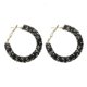 thumbnail image 1 of Pendientes de aro circulares elegantes de Farfi Lady, joyería para bodas, fiestas, cócteles, regalo, negro y blanco, 1 of 5