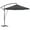 Dark Grey, variant on Outsunny 9.5' Cantilever Patio Umbrella with Wind Strap, Cover, UPF50+,Grey