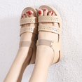thumbnail image 3 of Vedolay Women's Shoes Women's Sandals Summer Flat Thong Cross Strappy Trendy Shoes,Beige 7, 3 of 5