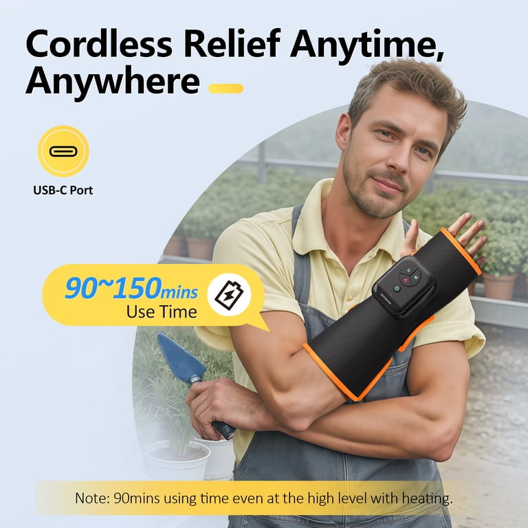 Cordless Hand Massager with Heat and Compression photo 4