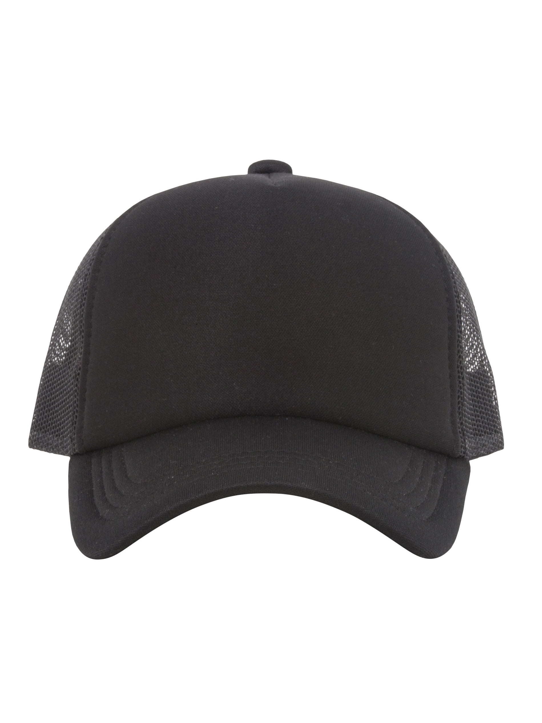 Foam Adjustable Mesh Trucker Hat, Black 