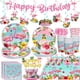 thumbnail image 1 of Decoraciones para fiestas de cumpleaños con flamencos, 179 piezas, con juego de vajilla, 1 of 7