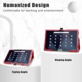 thumbnail image 3 of Labanema Compatible with Lenovo Chromebook Duet 3 11 Case,PU Leather Folio 2-folding Stand Cover for Lenovo Chromebook Duet 3 (82T6001HUS) 10.9" 2-in-1 Tablet,Red, 3 of 5