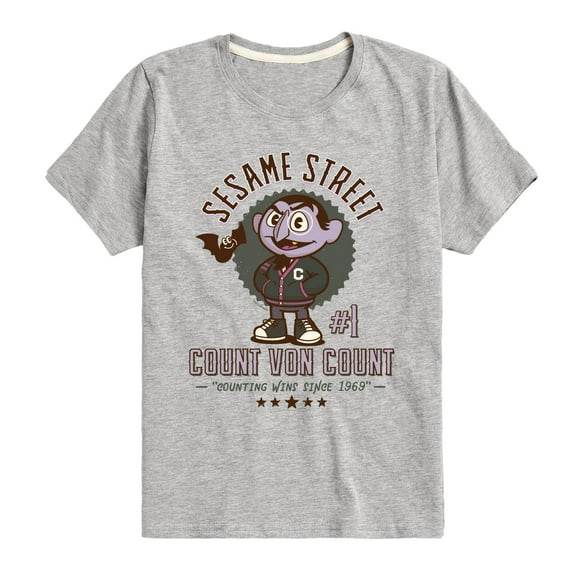 Sesame Street - Count Von Count - Toddler and Youth Short Sleeve Graphic T-Shirt
