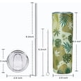 thumbnail image 3 of Tumbler Leaf - Plant Lover Gifts for Plant Lovers, Gardeners Women - Tropical Leaf Skinny Tumbler with Straw and Lid, plant lovers gift ideas- Palm Leaf Tumbler, Plant Insulated Tumbler/Travel Mug, 3 of 6