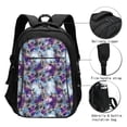 thumbnail image 3 of Daiia Purple Marble Texture Pattern USB Charging Backpack for Men and Women, Anti-Theft Backpack,Travel Backpack,School Backpack,College Backpack,Laptop Backpack, 3 of 7