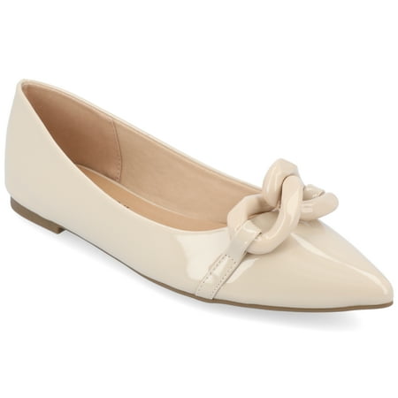 

Journee Collection Womens Clareene Slip On Pointed Toe Ballet Flats