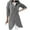Grey, variant on Baberdicy Women's Long Hooded Zip up Hoodie, Street Style Irregular Hem Fleece Top , Irregular-Hem Hoodie, Longline Zip Sweatshirt, Streetwear Layer Army Green L