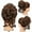 #12(Golden Brown), variant on Dylanm Women Honey Blonde Hair Buns, Curly Wavy Ponytail Hair Scrunchies, Hair Extensions Wrap Messy Hair Bun
