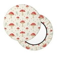 thumbnail image 2 of Kdxio Mushroom Print Stool Covers Round,Stretch Round Bar Stool Covers Washable Bar Stool Cushion Slipcover for 12-15 Inch Chair, 2 of 7