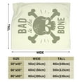 thumbnail image 3 of DouZhe Ultra-Soft Micro Fleece Lightweight Flannel Bed Blanket, Skull Bad To The Bones People Print Cozy Warm Throw Blankets, 60"x50", 3 of 7