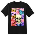 thumbnail image 2 of Plus Size Shirt for Women Oversized Black Tops for Women Short Sleeves Shirt for Women Butterfly And Skeleton T Shirt Crewneck Shirt for Women M, 2 of 5