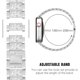 thumbnail image 4 of Compatible con Apple Watch Band de 40 mm con estuche para mujer, correa de pulsera de metal de repuesto para joyería con 2 paquetes de cubierta protectora de PC Bling para iWatch Series 6/5/4 (plateado) ER, 4 of 6