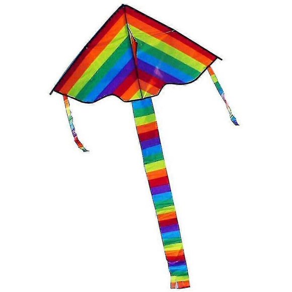 Colorful Rainbow Kite, Long Tail Outdoor Flying Toys, Children Kids Adults Great Beginners Kite