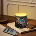thumbnail image 3 of Kuiaobaty Colorful Sea Turtle Star Pattern Flameless Candles Battery Powered LED Pillar Candle Tealights Home Decoration Remote Set of 4 for Wedding Beach Party Decor 3 x 3 Inches, 3 of 7