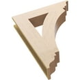 thumbnail image 6 of Ekena Millwork 5 1/2"W x 28"D x 36"H Thorton Traditional Rough Cedar Woodgrain TimberThane Bracket, Primed Tan, 6 of 6