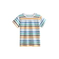 thumbnail image 1 of Zhuashum T-Shirts d'Été pour Garçons à Manches Courtes Rayées Col Rond pour Tout-Petits et Enfants pour Usage Quotidien Classique Multicolore1 4-5 Ans, 1 of 2