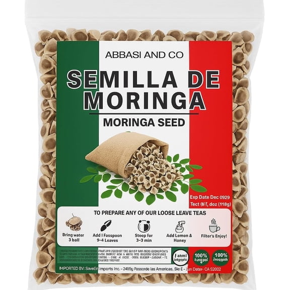 Moringa Seeds Premium PKM1 Variety | Snacking & Planting | Non-GMO | Wildcrafted Drumstick Tree (Malunggay) | Moringa Oleifera Semillas Imported from Mexico (1Lb)