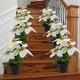 thumbnail image 5 of Decoración en maceta de flores artificiales de Navidad - Planta de plástico blanca y roja para mesa, salón, escalera - 12,6 pulgadas, 5 of 6