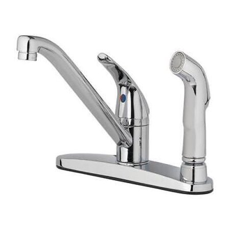 

OakBrook Essentials One Handle Chrome Kitchen Faucet Side Sprayer Included