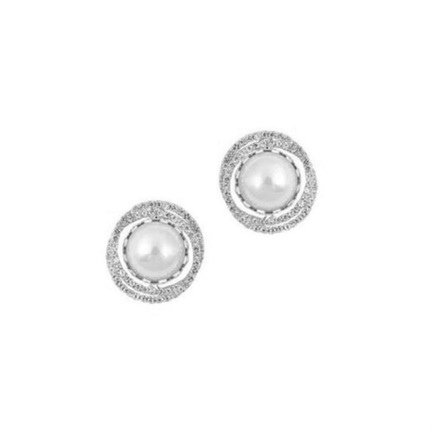 1 par de pendientes de cristal de perla para cumpleaños, boda, banquete nupcial, fecha de celebración, viaje, pendientes brillantes, joyería Ropa, zapatos y accesorios Miscelánea Plata Guardurnaity AP011603-02