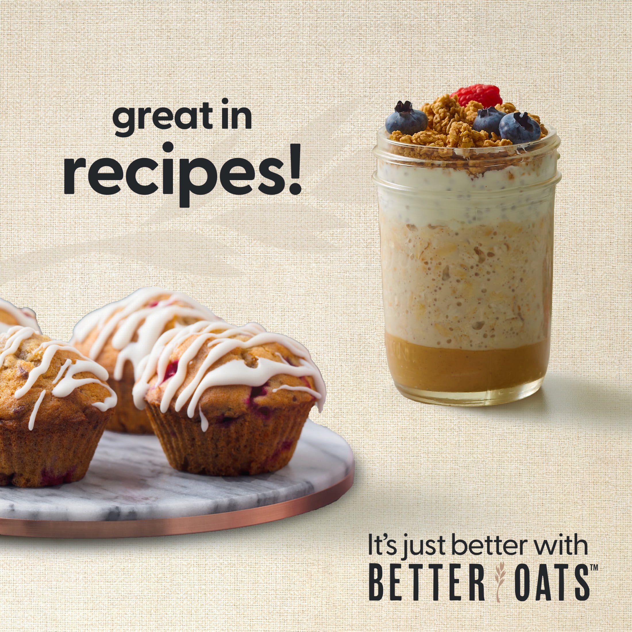Better Oats 100 Calorie Cinnamon Roll Oatmeal with Flax Seeds, 10 Instant Oatmeal Packets, 9.8 oz Pack