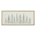 thumbnail image 5 of Kate and Laurel Sylvie Minimalist Evergreen Trees Sketch BW Framed Canvas Wall Art by The Creative Bunch Studio, 18x40 Bright Gold, Minimal Christmas Tree Art for Wall, 5 of 7