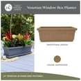 thumbnail image 4 of The HC Companies 24-Inch Venetian Window Planter Box with Drain Plug, Sandstone, 4 of 8