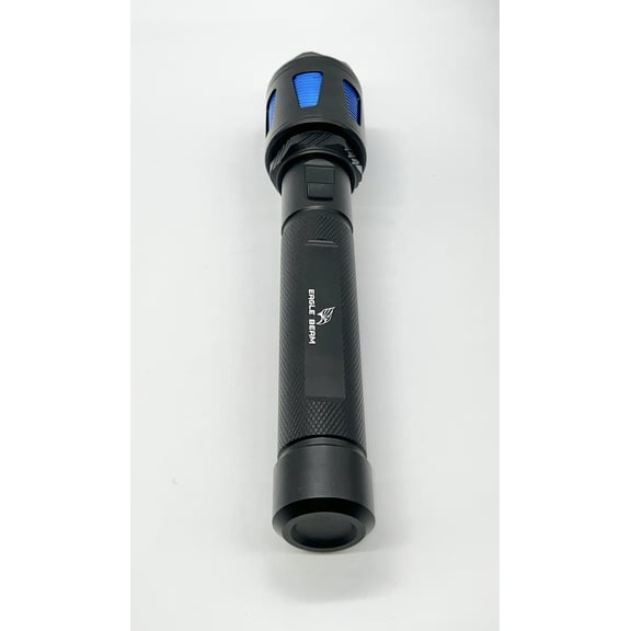 Eagle Beam E-Cannon Rechargeable Flashlight, 18000 Lumens, High Power Zoom LED Torch with USB-C Battery & Power Bank, IPX6 Water Resistant for Camping, Hunting & Emergency