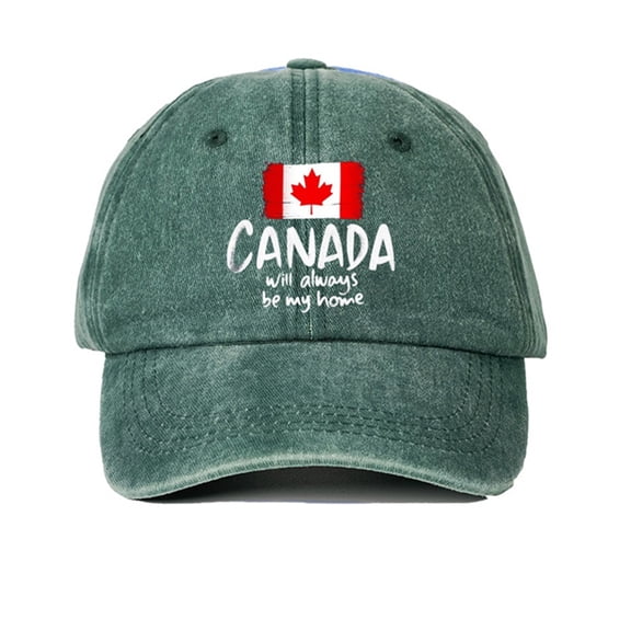 FINALGANG Womens Mens Distressed Baseball Cap Canada Flag Print Adjustable Fit Hat For Casual Daily Outdoor Wear Stylish Headwear