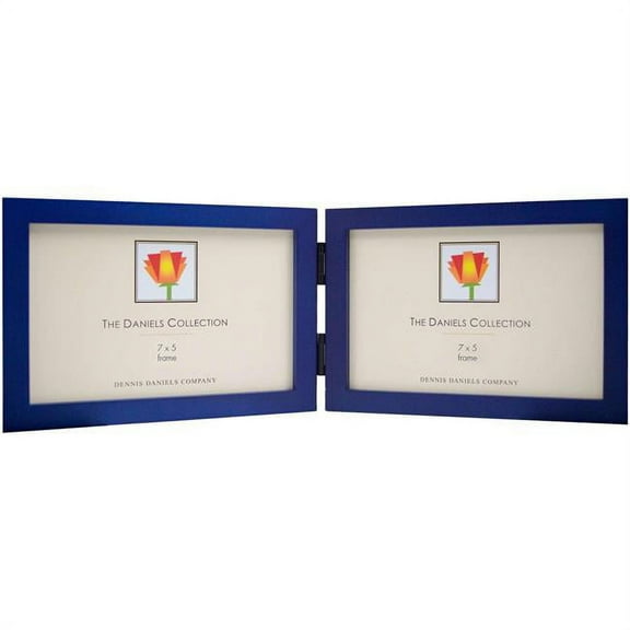 The Original DANIELS W41  GALLERY WOODS classic  u horizontal  u  blue stained hinged by Dennis Daniel - 5x7