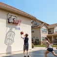 thumbnail image 2 of Dranite Wall Mounted Basketball Hoop, 44-Inch Shatter-Proof Polycarbonate Backboard, Heavy-Duty Steel Frame Outdoor Basketball Hoop System with 0.08-Inch Thickened Backboard, 2 of 6