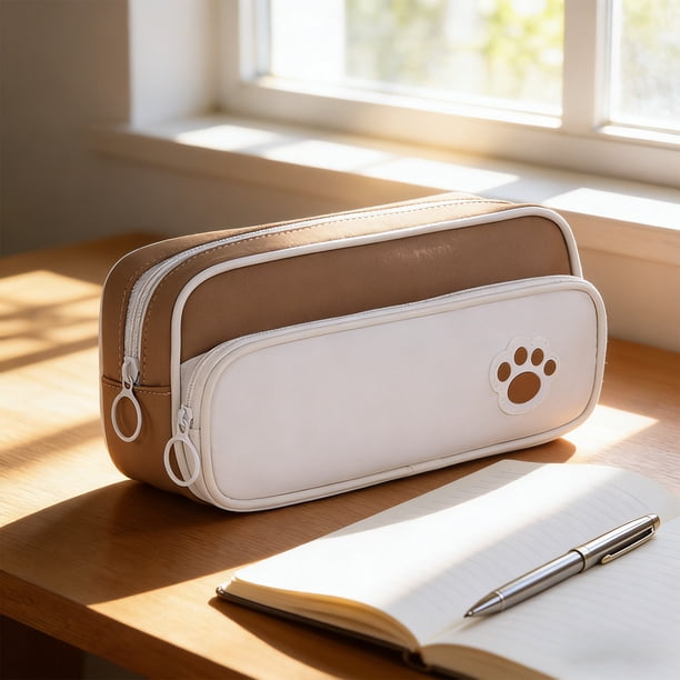 Estuche para lápices para estudiantes | Bolsa de papelería con cremallera de gran capacidad y organizador portátil para útiles escolares, portalápices multicapa con compartimentos para escritorio