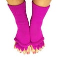 thumbnail image 2 of 2 Paires de Chaussettes de Sport Noires/ Bleues/ Rouges Roses Yoga à Cinq Orteils avec Alignement des Pieds, 2 of 5