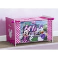 thumbnail image 2 of Minnie Mouse Toy Box with Retractable Fabric Top by Delta Children, Pink, 2 of 7