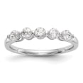 thumbnail image 1 of 14K White Gold Ring Band Wedding Diamond Round 5-Stone , Size 7, 1 of 7