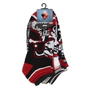 DC Comics Harley Quinn Adult Character Themed Designs 5 Pack Mix and Match No Show Ankle Socks