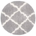 thumbnail image 2 of Safavieh Dallas Shag Grey Shag Rug - Round 6', 2 of 2