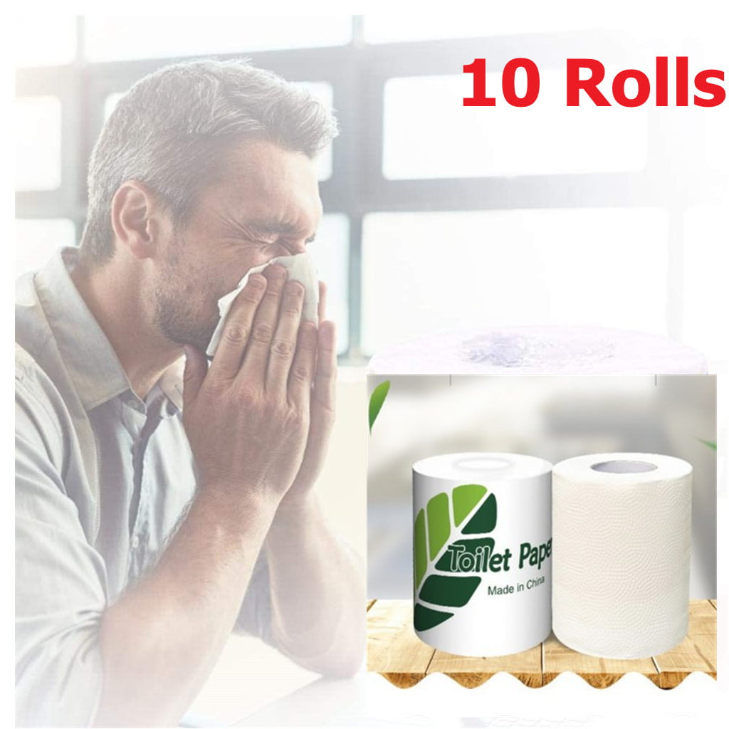 Strong and Highly Absorbent Toilet Tissue Cotton Roll Paper Household Towel Tissue Soft 10 Roll Silky & Smooth Soft Professional Series Premium 3-Ply Toilet Paper 