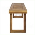 thumbnail image 5 of Patio Bench Set of 2, Classic Slat Design, 60” Wide for Backyard | Acacia Wood | Natural, 5 of 10
